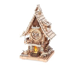 RoboTime 3D Wooden Mechanical Jigsaw Cuckoo Clock